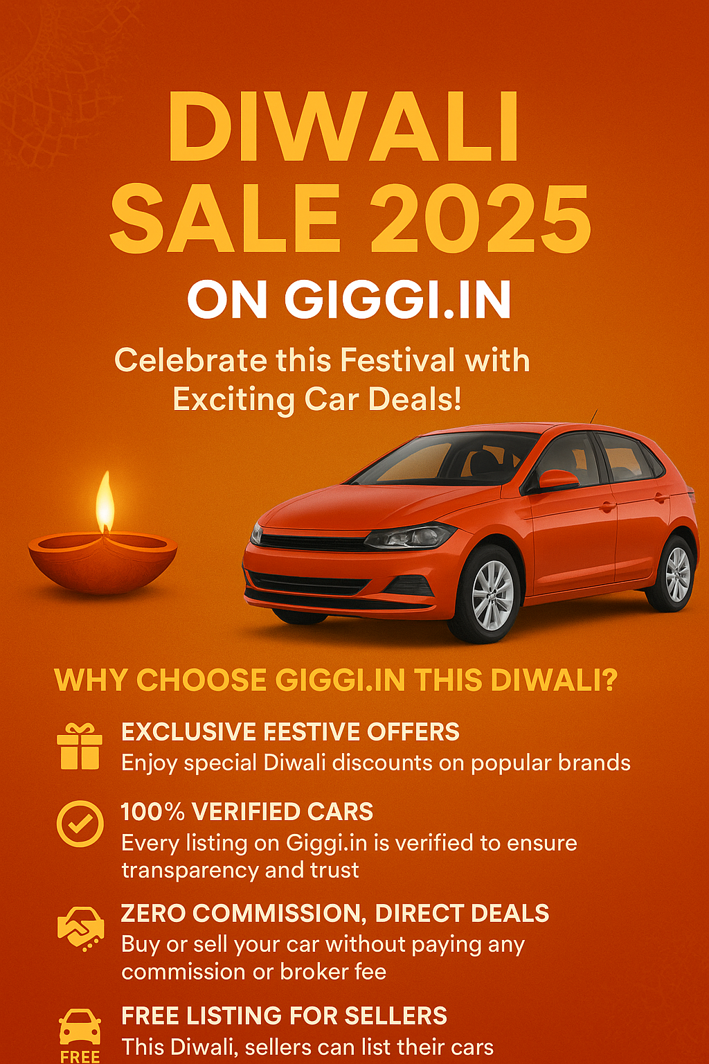Diwali Sale 2025  – Best Car Offers, Discounts & Deals on Used Cars